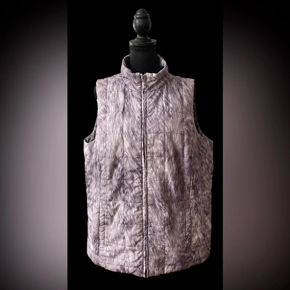 Mountain Lake: Purple, White and Gray Brushed Vest